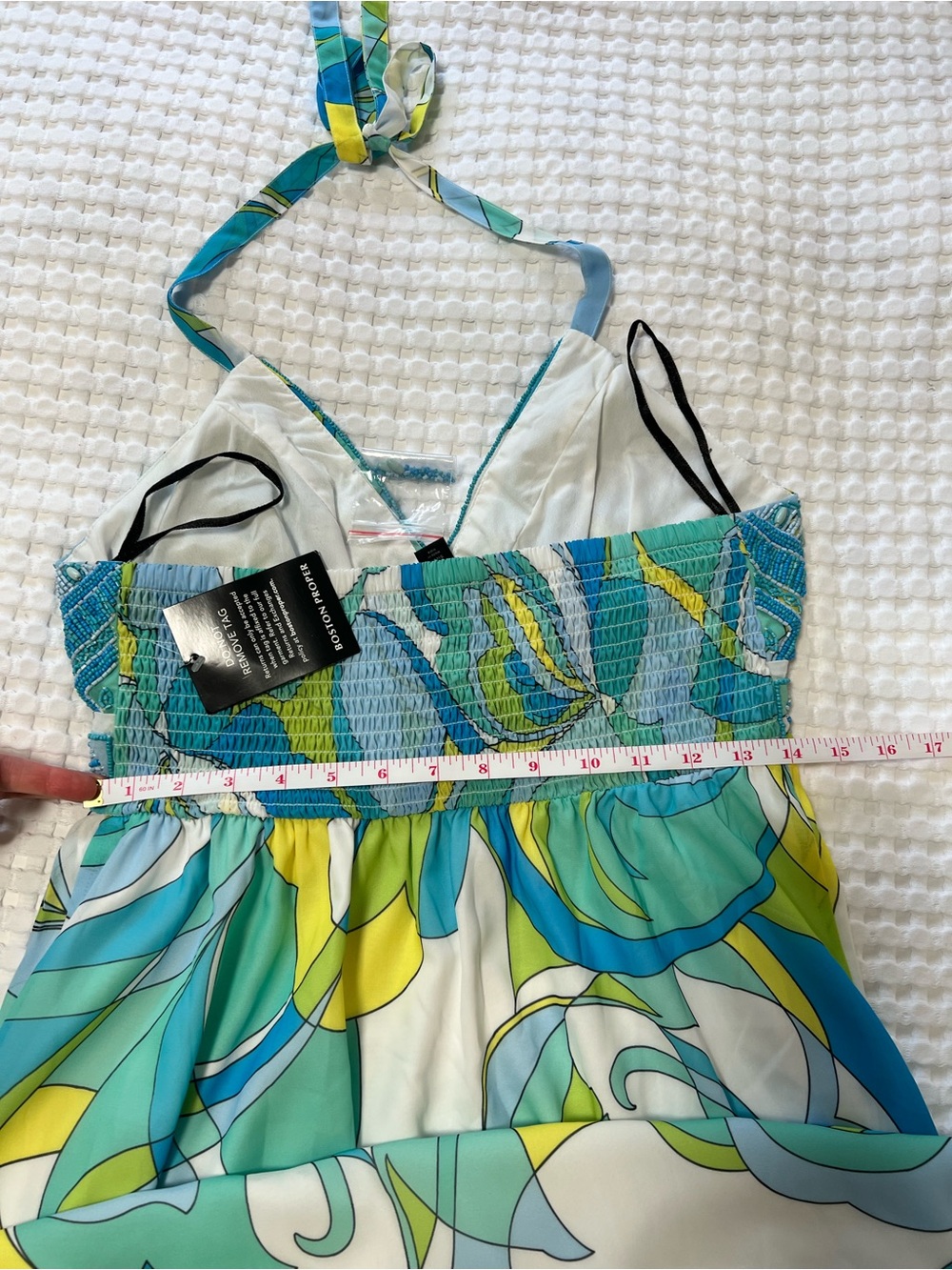 Boston Proper Capri Waters Beaded halter Maxi Dress - S - Picture 13 of 14